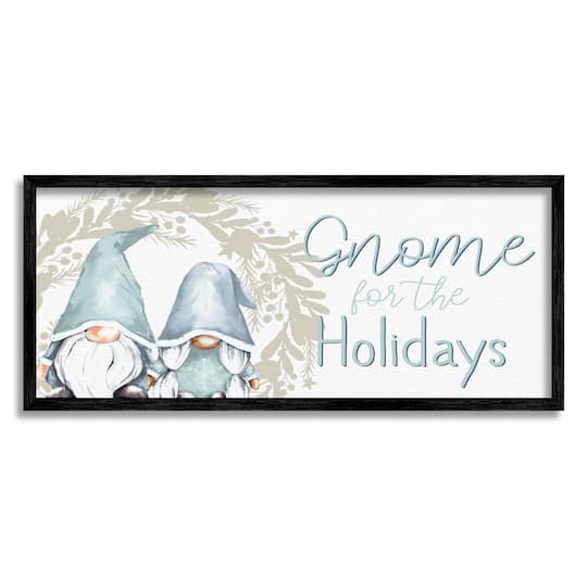 Stupell Industries Gnome For The Holidays Phrase Framed Giclee Art